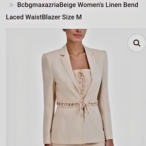 BCBGMaxAzria Cream Women's Blazer with Lace Detail